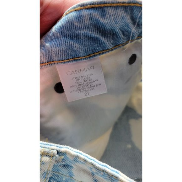 Carmar womens Acid Wash jeans Size 27 - Picture 2 of 3